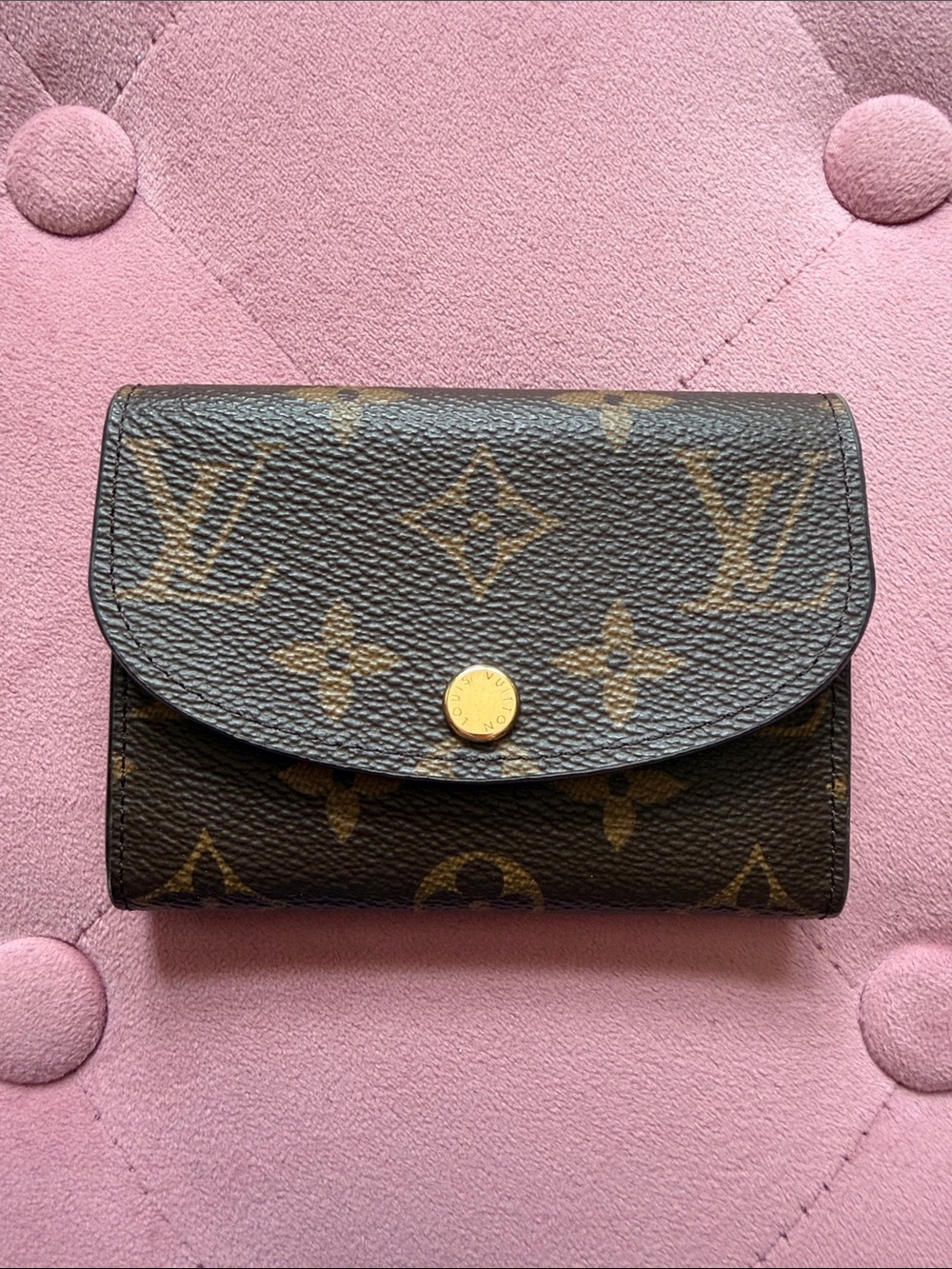 Louis Vuitton Rosalie Coin Wallet in Monogram with Rose Ballerine interior